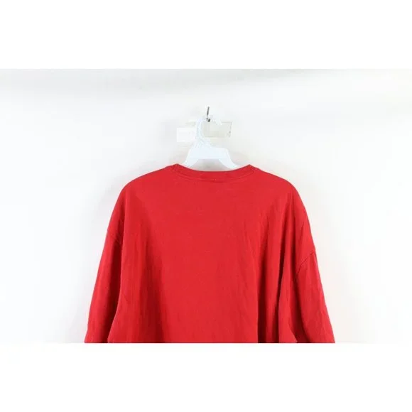 Vintage 90s Tommy Hilfiger Mens Size XL Faded Short Sleeve T-Shirt Red Cotton - Picture 7 of 8